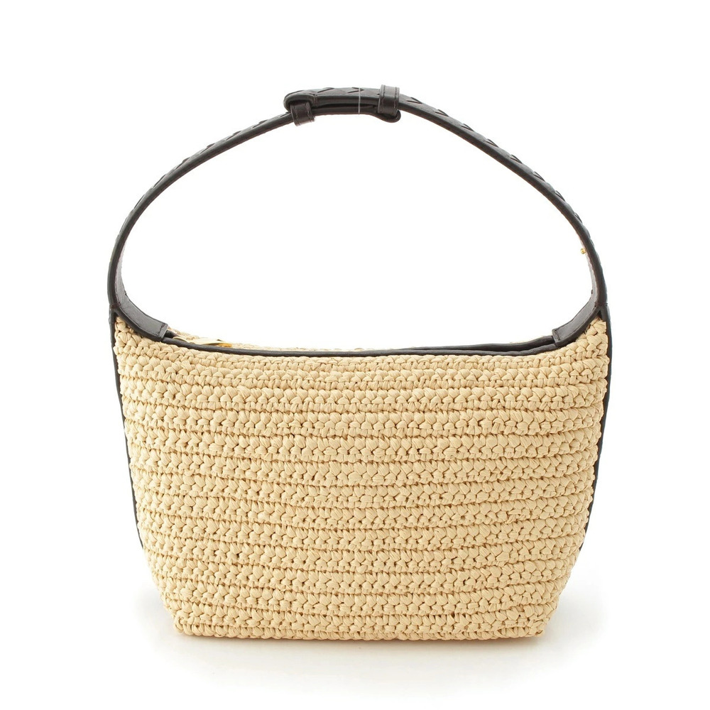 Bottega Veneta Wallace Raffia Basket Intrecciato Hobo Bag Brown